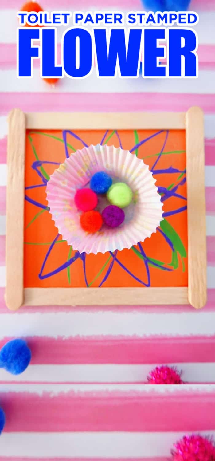 Toilet Paper Stamp Flower Craft - Made with HAPPY